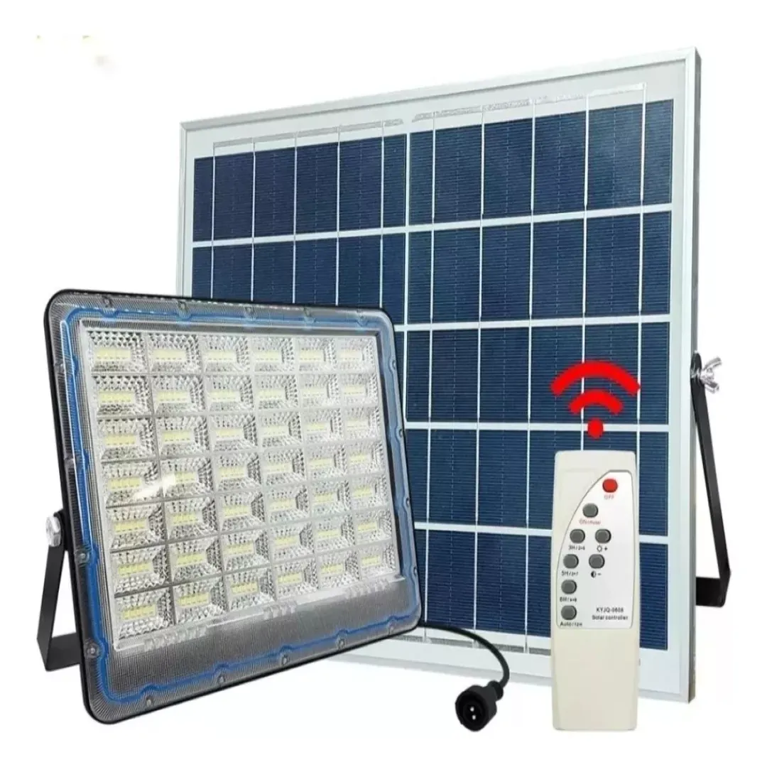 Foco Solar 200w con Panel Solar y Control Remoto