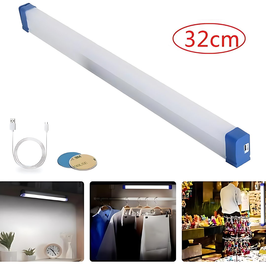 Tubo Led de Emergencia 32 Cms. Portátil Recargable con Imán