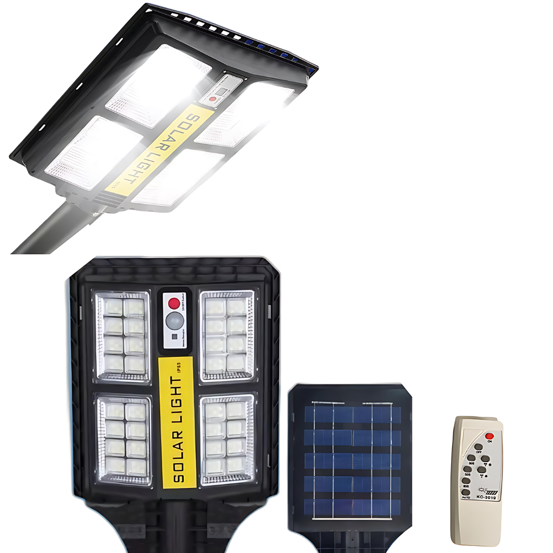 Foco Solar 200W 30Cms. con Soporte y Control Remoto