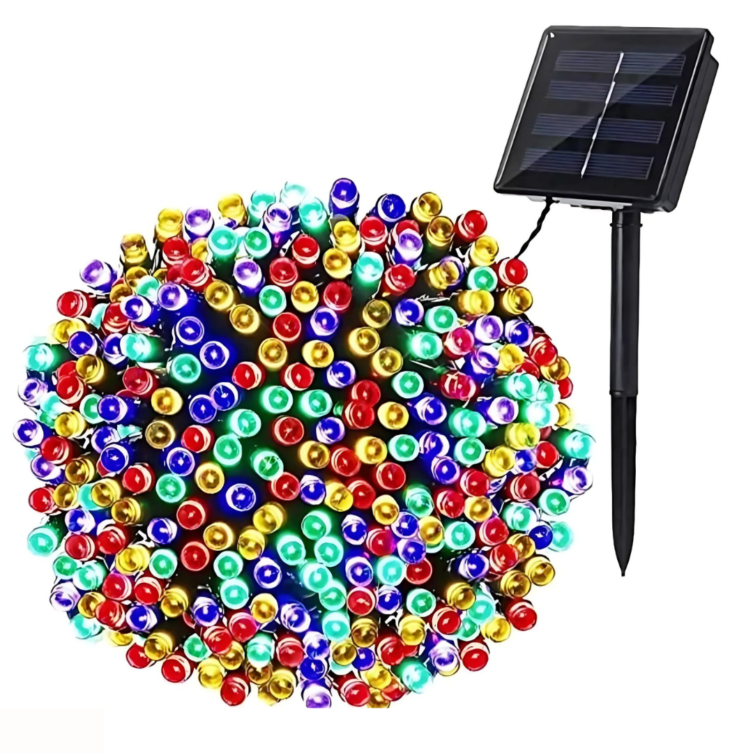 Guirnalda Solar de 100 Led de 10 Metros Multicolor
