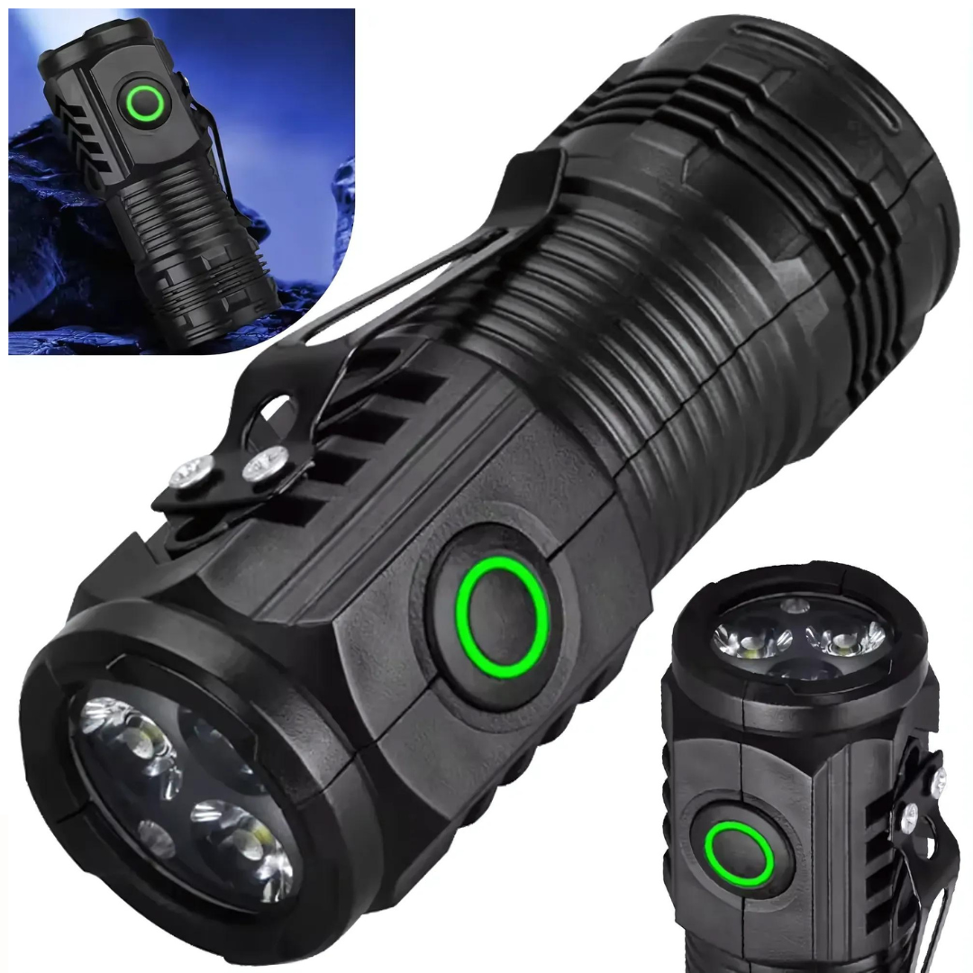 Mini Linterna de 8 CMS. 3 Led Recargable