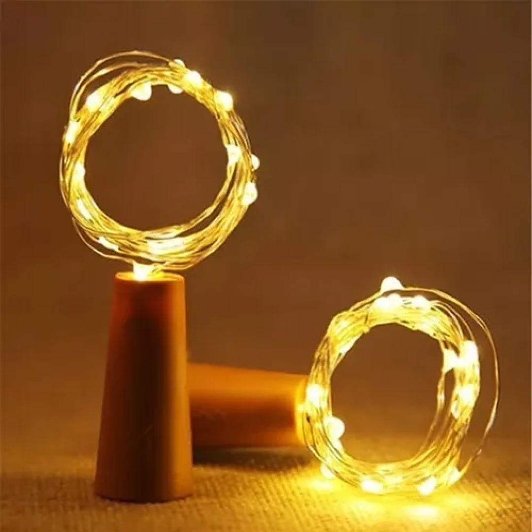 Luz Corcho Led Hada Blanco Cálido