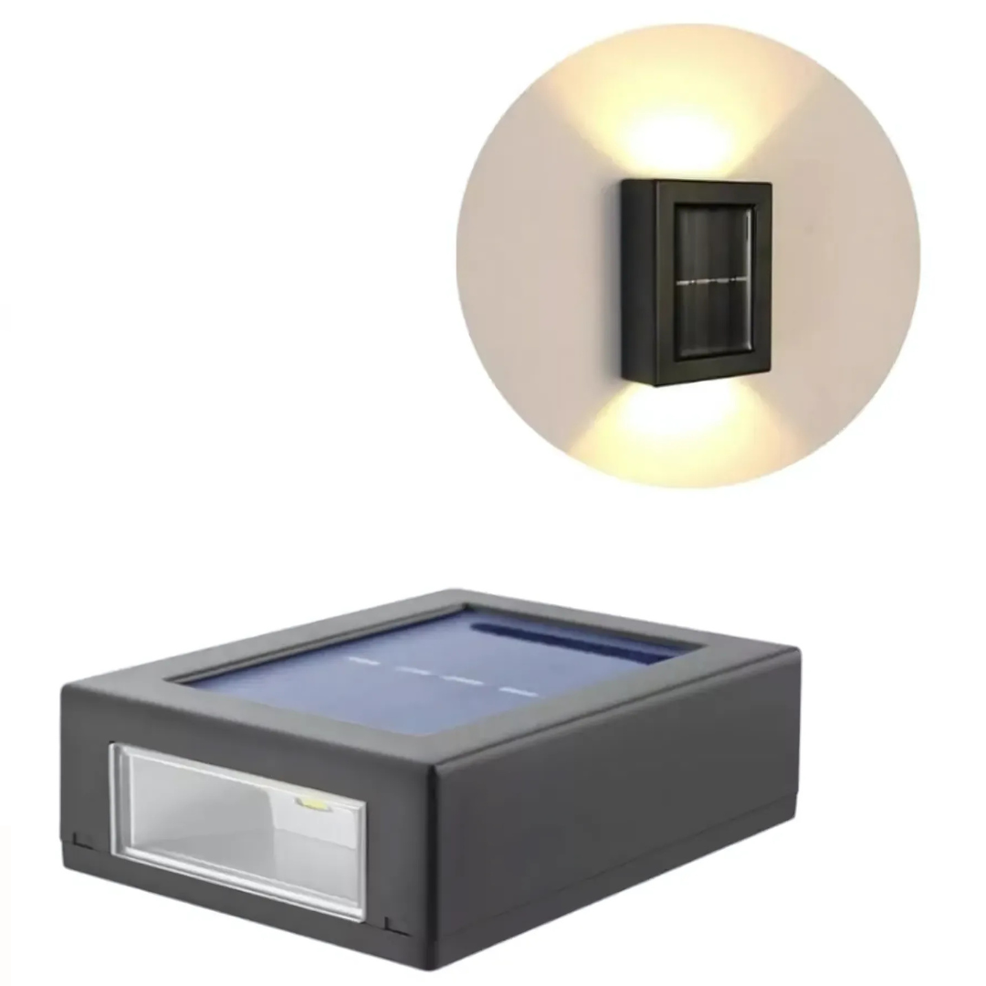Aplique Solar Luz Cálida Bidireccional