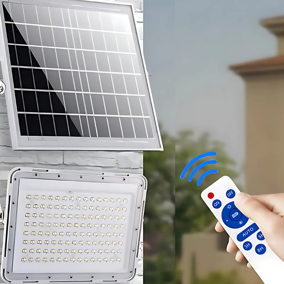Foco con Panel Solar Separado de 400 W.