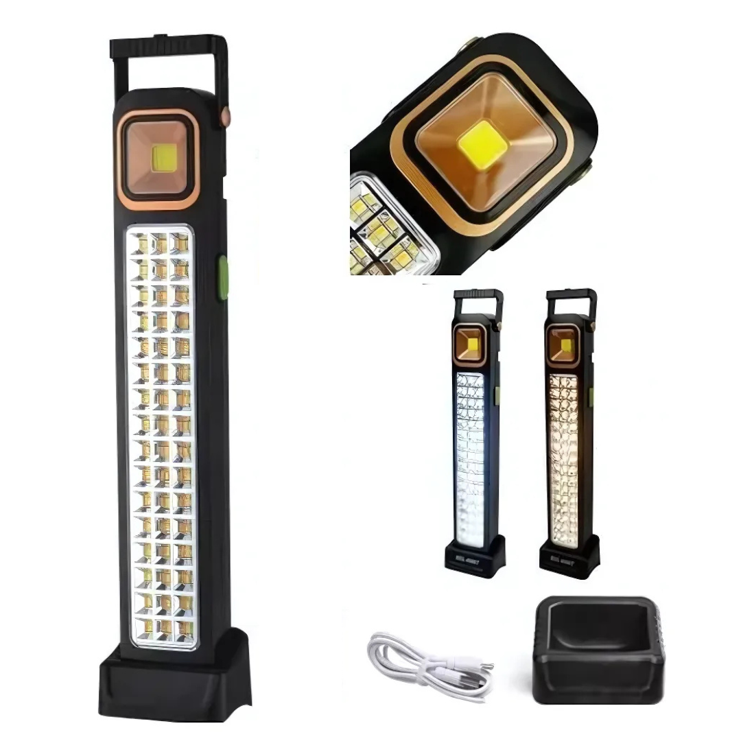 Linterna de Emergencia Solar y Corriente 45W/48 Led 3 Modos