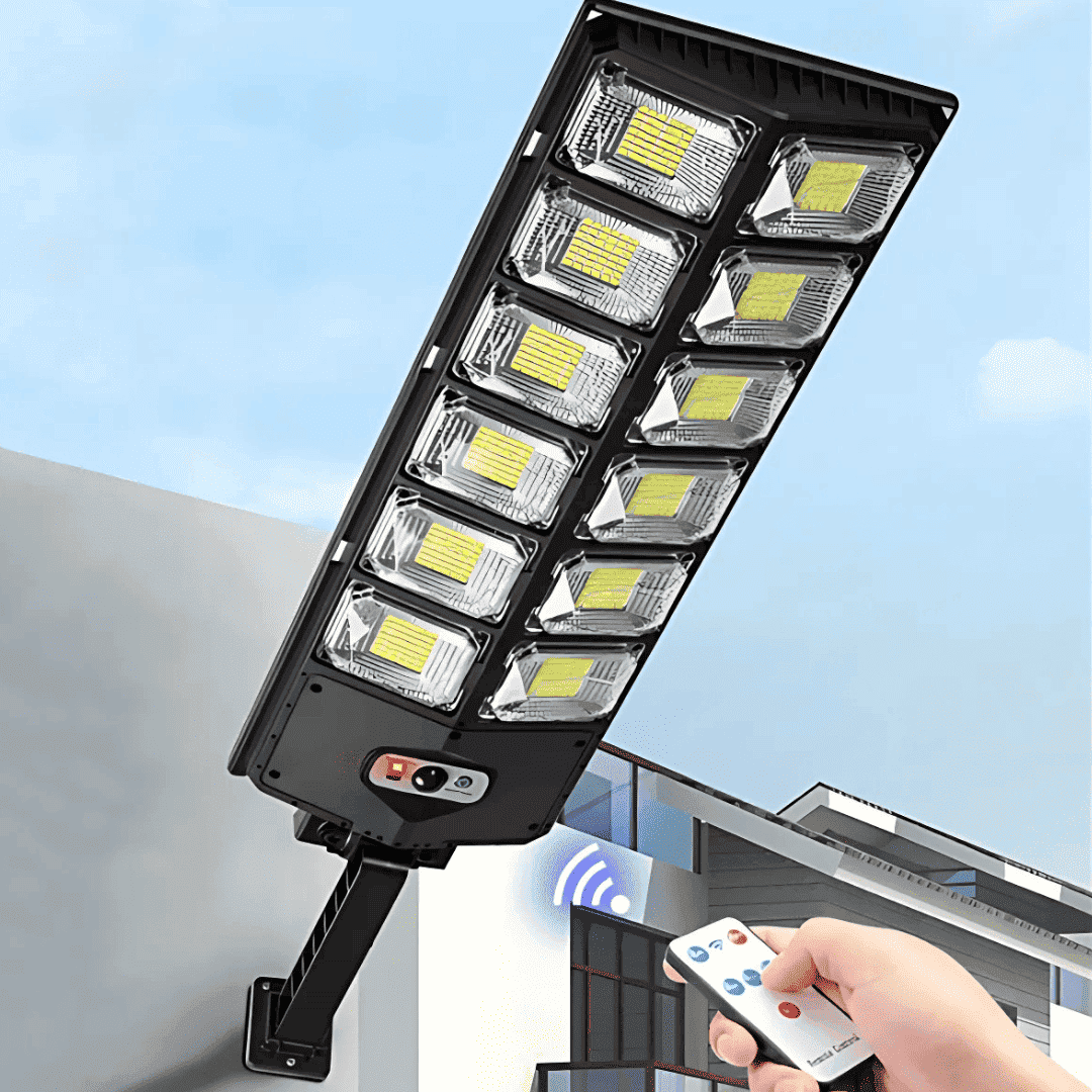Foco Solar Tipo Poste 400W. con Control Remoto