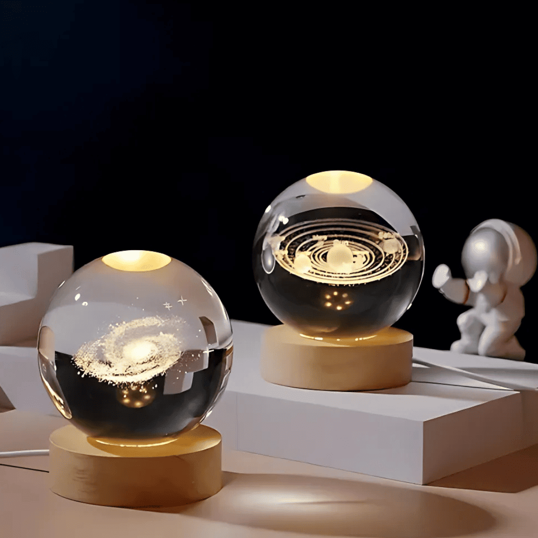 Lámpara de Noche Led 3D Bola de Cristal Variedad de Diseños