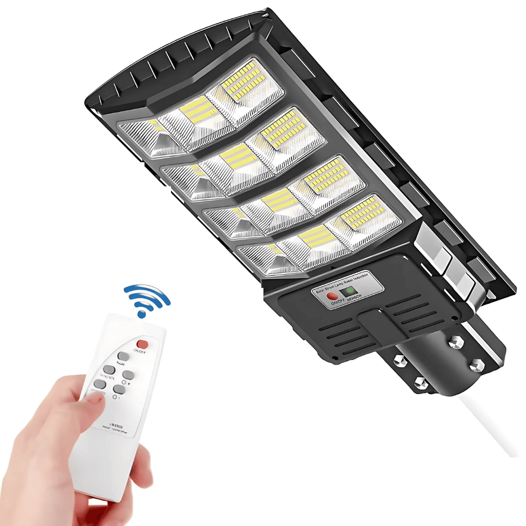 Foco Solar Tipo Poste 500W con Control Remoto y Soporte