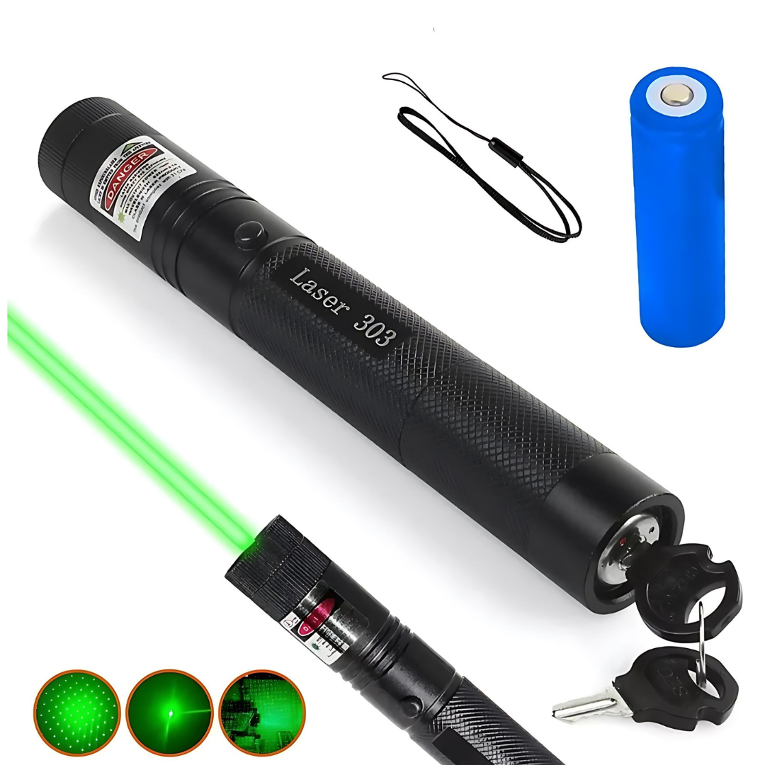 Puntero Laser Verde Astronómico Batería 10.000 Mw + Llave