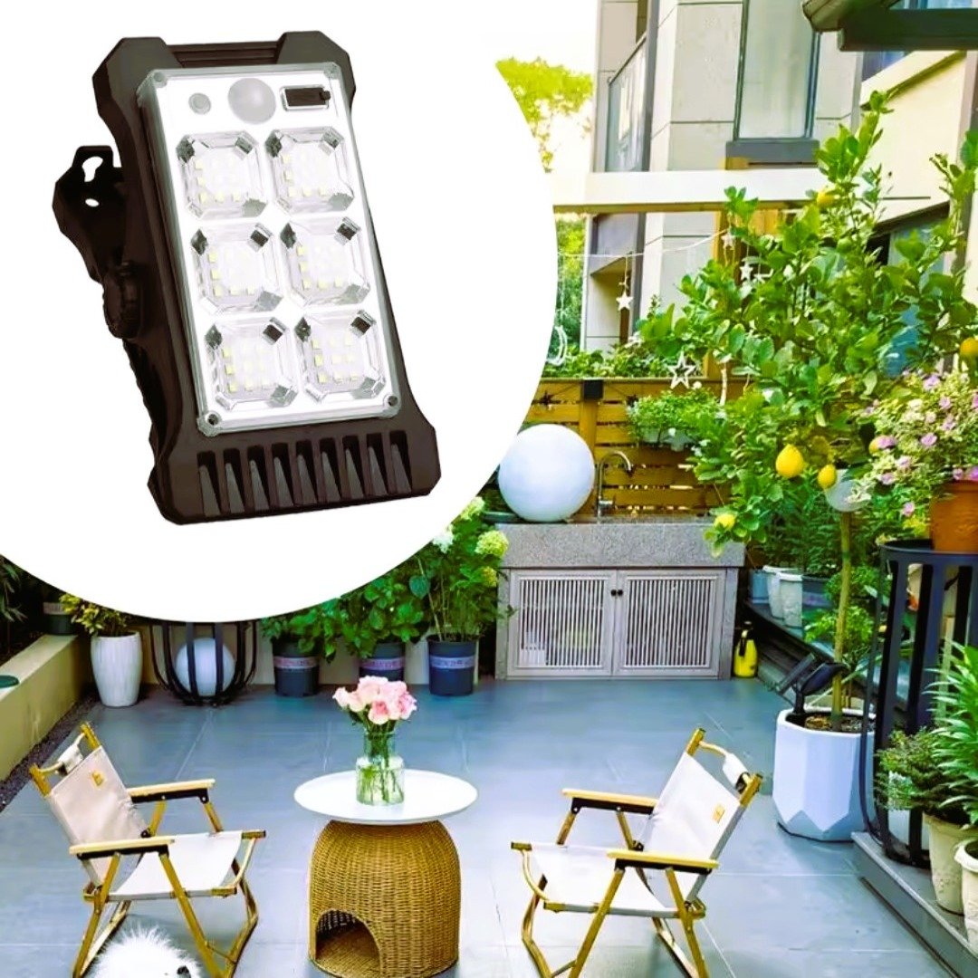 Foco Solar Con Pinzas para Exterior