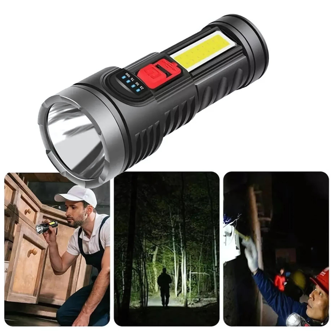 Linterna Led de Mano Recargable USB Potente