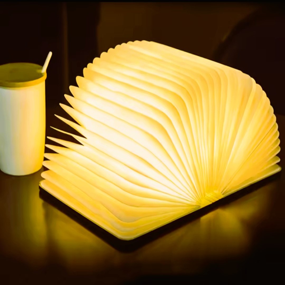 Lámpara Libro Portátil Recargable 3D