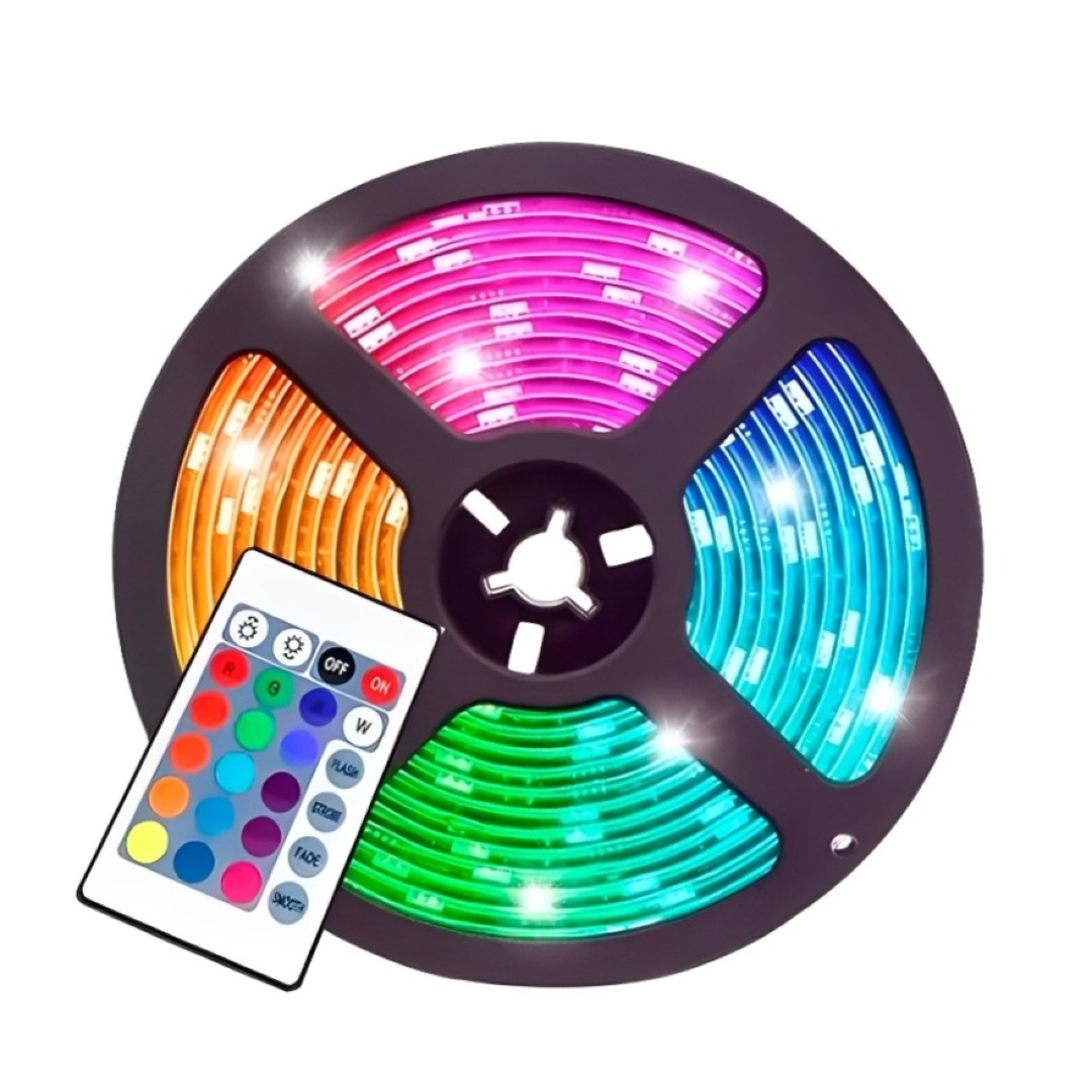 Rollo Led de 5 Metros Multicolor con Control Remoto