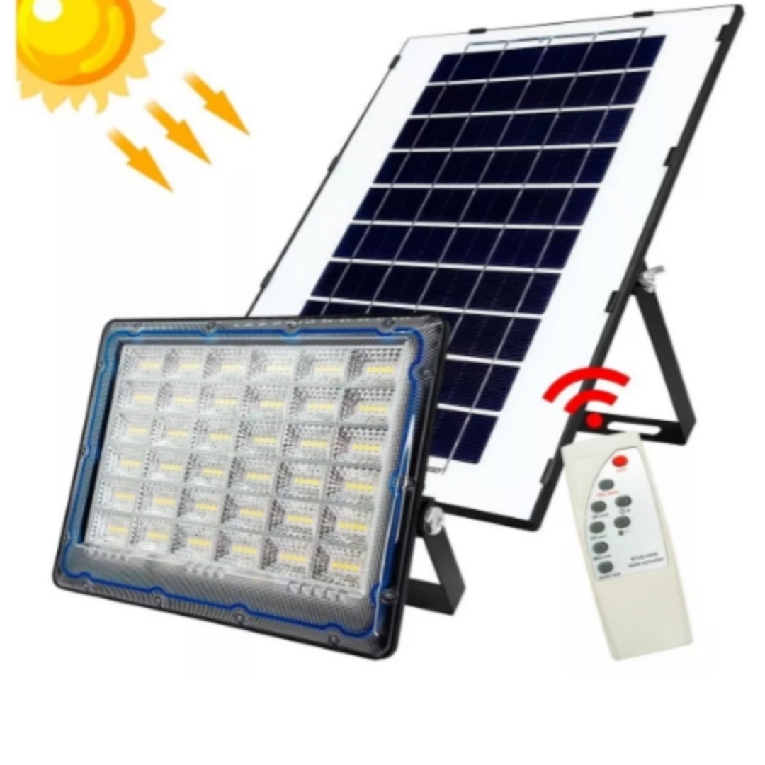 Foco Solar 100w. Tasbel IP66 Con Panel y Control