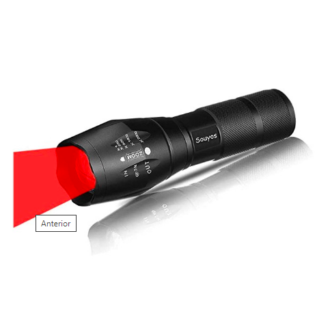 LINTERNA TACTICA LUZ ROJA