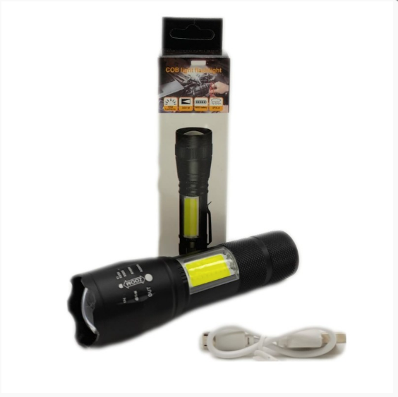LINTERNA COB RECARGABLE MINI CAJA BLANCA