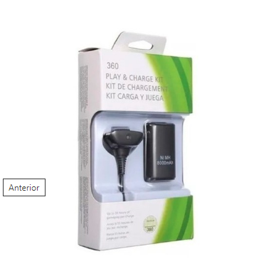 KIT CARGA Y JUEGA XBOX 360