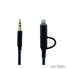 Cable Adaptador 2 En 1 Type-C/ Lightning A Plug 3.5 MM Modelo SX-89 Soga De 1 MTS