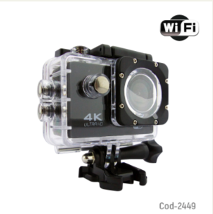 Camara Mini Tipo Gopro, Con WI-FI, Pantalla 2”, 4K. En Caja.