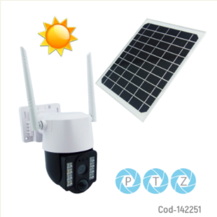 Camara De Vigilancia IP Con 8 LED, Solar, Conexion Wifi, Detector De Movimiento. Modelo VC3-W