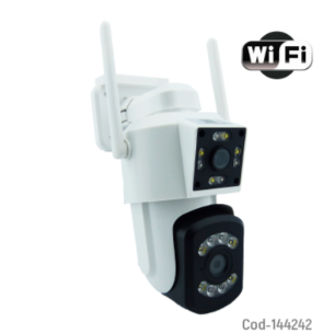 Camara De Vigilancia IP Doble Para Exteriores Con Conexion Wifi, Zoom Y APP ICAM365.