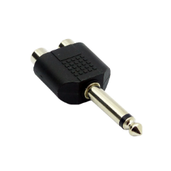 Adaptador 2 RCA A Plug 6,3Mm