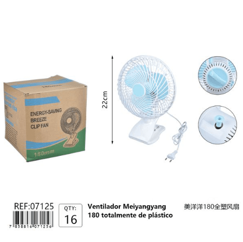 Ventilador de plastico